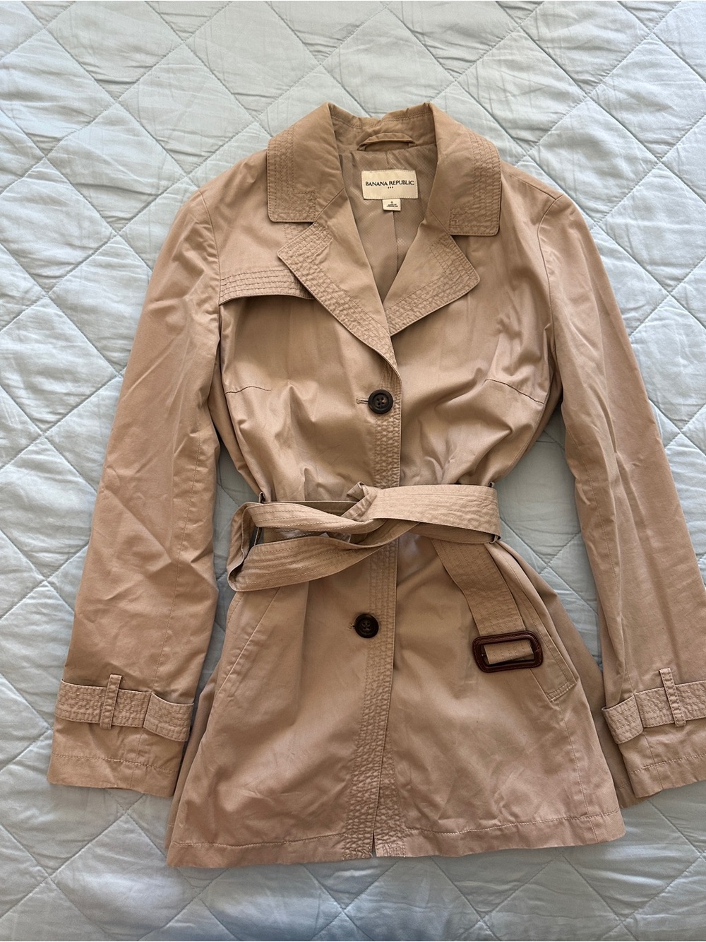 Banana Republic Beige Trench Coat with Belt